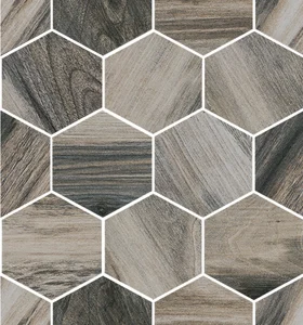 Мозаика Dom All Wood Teak Esagona Mix 35x37,5 матовая