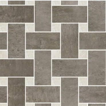 Мозаика Dom Approach Grey Mix Intreccio Toz White 33,3x33,3 матовая