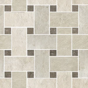 Мозаика Dom Approach White Mix Intreccio Toz Grey 33,3x33,3 матовая