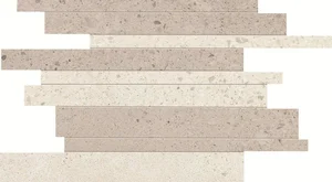 Декоративный элемент ABK Downtown Mosaico Brick Ivory Ash 30x40 матовый