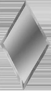 ДСТ Зеркальная серебряная плитка Ромб РЗС1-01 20x34 глянцевая