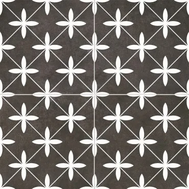 Керамогранит Dual Gres Chic Poole Black 44,5x44,5 матовый