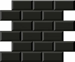 Плитка Dune Black&White Mosaico Minimetro Negro 187843 29,1x29,6 глянцевая