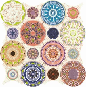 Мозаика Dune Ceramica Mosaico Mandala 186922 28x28 глянцевая