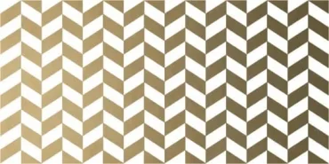Декоративный элемент Dune Deluxe Chevron White&Gold 187793 12,5x25 сатинированный