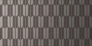 Декоративный элемент Dune Deluxe Pluma Black&Silver 187794 12,5x25 глянцевый