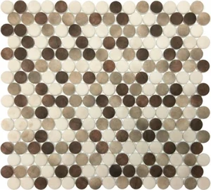 Мозаика Dune Glass Mosaics Essential Warm 187703 29x31,5 глянцевая