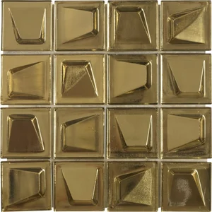 Мозаика Dune Glass Mosaics Gilded 187269 24x24 глянцевая