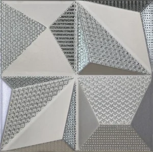 Плитка Dune Shapes 1 Multishapes Silver 187353 25x25 сатинированная