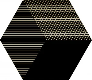 Керамогранит Dune Shapes Hexaline Mix Black 188003 21,5x25 матовый