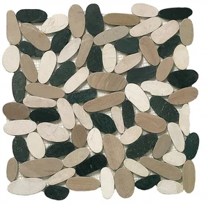 Мозаика Dune Stone Mosaics Pebbles Light 185913 30,5x31,5 матовая