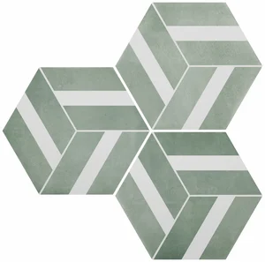 Керамогранит Durstone Six Cementine Bari Aqua 23x27 матовый