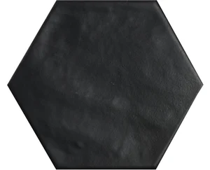 Керамогранит Ecoceramic Chiara Negro Hex 20x24 матовый