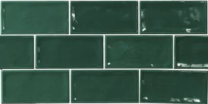 Плитка El Barco Glamour Verde 7,5x15 глянцевая