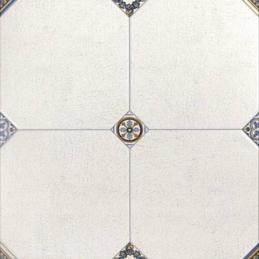 Керамогранит El Molino Manises Decor Blanco 58x58 матовый