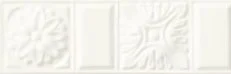 Бордюр Grazia Electa Cammeo Bianco Craquele CLC1 6,5x20 глянцевый