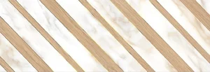 Плитка Eletto Ceramica Calacatta Oro Chevron 24,2x70 глянцевая
