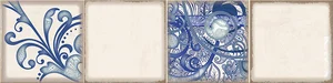 Декоративный элемент Eletto Ceramica Faenza Cobalt Ornament Frise 1 586832003 15,6x63 глянцевый