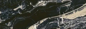 Плитка Eletto Ceramica Levanto Nero 24x70 глянцевая