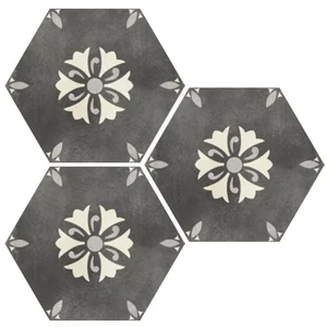 Декоративный элемент Elios Hexagon Carpet Dark 00ZE0D9 25,4x29,2 матовый
