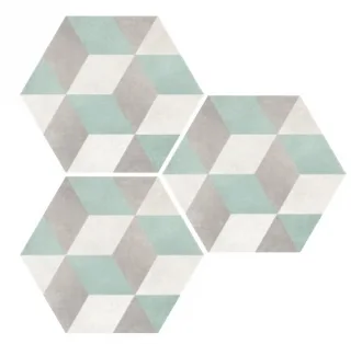 Hexagon Cube Turquoise 00ZE0B6