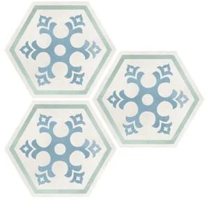 Декоративный элемент Elios Hexagon Flake Turquoise 00ZE0E6 25,4x29,2 матовый