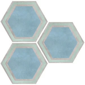 Керамогранит Elios Hexagon Frame Blue 00ZE0C5 25,4x29,2 матовый