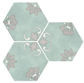 Hexagon Lily Turquoise 00ZE0A6