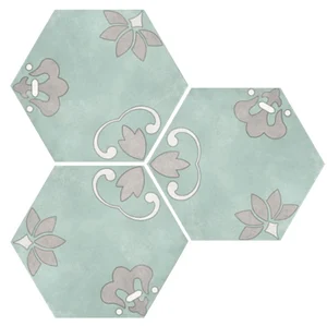Декоративный элемент Elios Hexagon Lily Turquoise 00ZE0A6 25,4x29,2 матовый