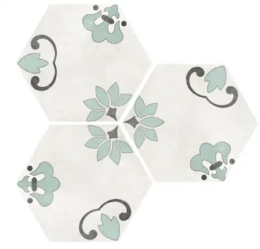 Декоративный элемент Elios Hexagon Lily White 00ZE0A0 25,4x29,2 матовый