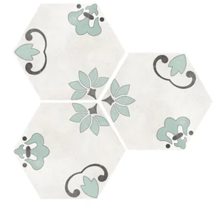 Декоративный элемент Elios Hexagon Lily White 00ZE0A0 25,4x29,2 матовый