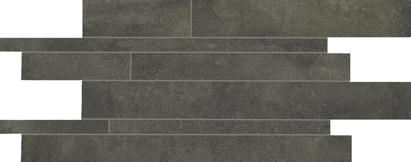 Мозаика Emil Ceramica (Acif) Be-Square Listelli Sfalsati Black Naturale EKKY 30x60 матовая