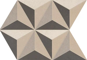 Мозаика Emil Ceramica (Acif) Be-Square Mosaico Caleido EKRU 33,8x48,6 рельефная