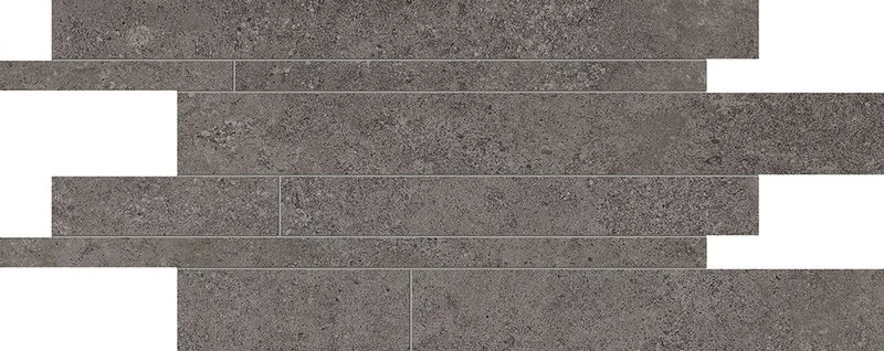 Мозаика Emil Ceramica (Acif) Landscape Listelli Sfalsati Antracite Silk EJXA 30x60 матовая