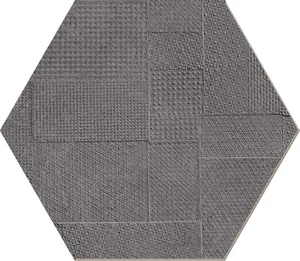 Керамогранит Emil Ceramica (Acif) Sixty Esagona Timbro Antracite Silk EKN4 18,2x21 матовый