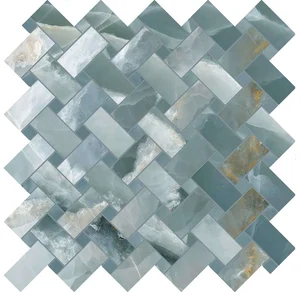 Мозаика Emil Ceramica (Acif) Tele Di Marmo Onyx Intrecci Green Lapp EKZS 30x30 лаппатированная