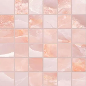 Мозаика Emil Ceramica (Acif) Tele Di Marmo Onyx Mosaico 5X5 Pink Lapp EKYZ 30x30 лаппатированная