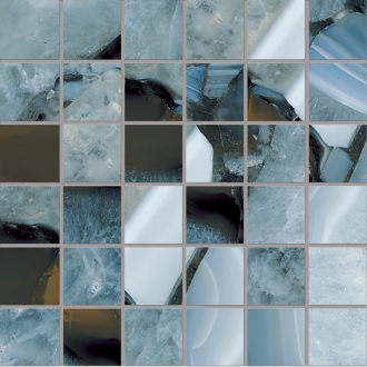 Tele Di Marmo Precious Mosaico Agate Azure Lappato EM4X