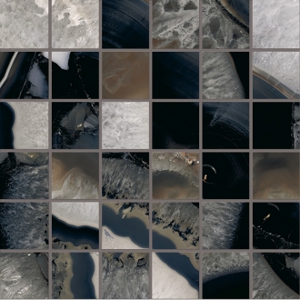 Tele Di Marmo Precious Mosaico Agate Black Lappato EM4V