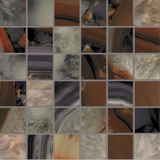 Tele Di Marmo Precious Mosaico Agate Brown Lappato EM4W