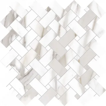 Мозаика Emil Ceramica (Acif) Tele Di Marmo Reloaded Intrecci Calacatta Gold Canova Nat E0QY 30x30 матовая