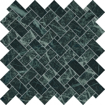 Мозаика Emil Ceramica (Acif) Tele Di Marmo Revolution Intrecci Verde Saint Denis Lapp EHPP 30x30 лаппатированная