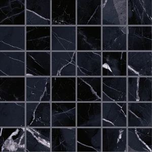Мозаика Emil Ceramica (Acif) Tele Di Marmo Revolution Mosaico 5X5 Calacatta Black Lapp EHP3 30x30 лаппатированная