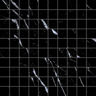 Мозаика Emil Ceramica (Acif) Tele Di Marmo Selection Mosaico 3X3 Nero Marquinia Lapp EK4Y 30x30 лаппатированная