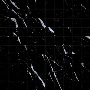 Мозаика Emil Ceramica (Acif) Tele Di Marmo Selection Mosaico 3X3 Nero Marquinia Lapp EK4Y 30x30 лаппатированная