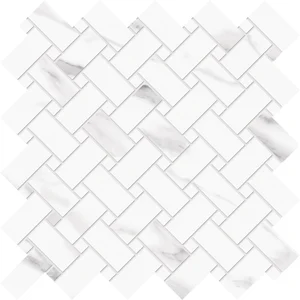 Мозаика Emil Ceramica (Acif) Tele Di Marmo Intrecci Statuario Michelangelo Lapp EEHQ 30x30 лаппатированная