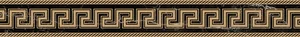 Бордюр Versace Emote Fascia Sabbiata Nero Amasanta 262682 10x78 полированный