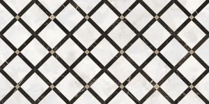 Декоративный элемент Versace Emote Intarsio Bianco-Nero 262544 39x78 полированный