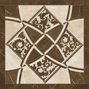 Декоративный элемент Versace Emote Intarsio Crema-Marrone 262535 78x78 полированный