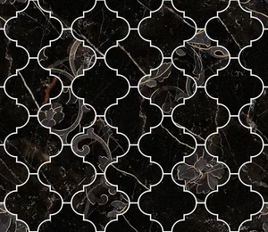 Мозаика Versace Emote Mos. Arabescato Nero Amasanta 262622 35x35 полированная